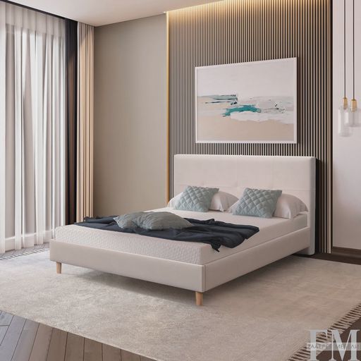 Кровать «Венера 16М», бежевая